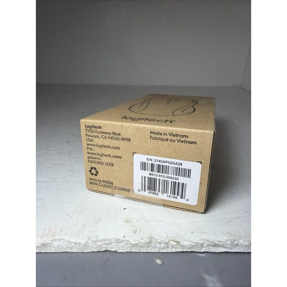 LOGITECH M510 COMFORT PLUS WIRELESS MOUSE 910-006030 SEALED